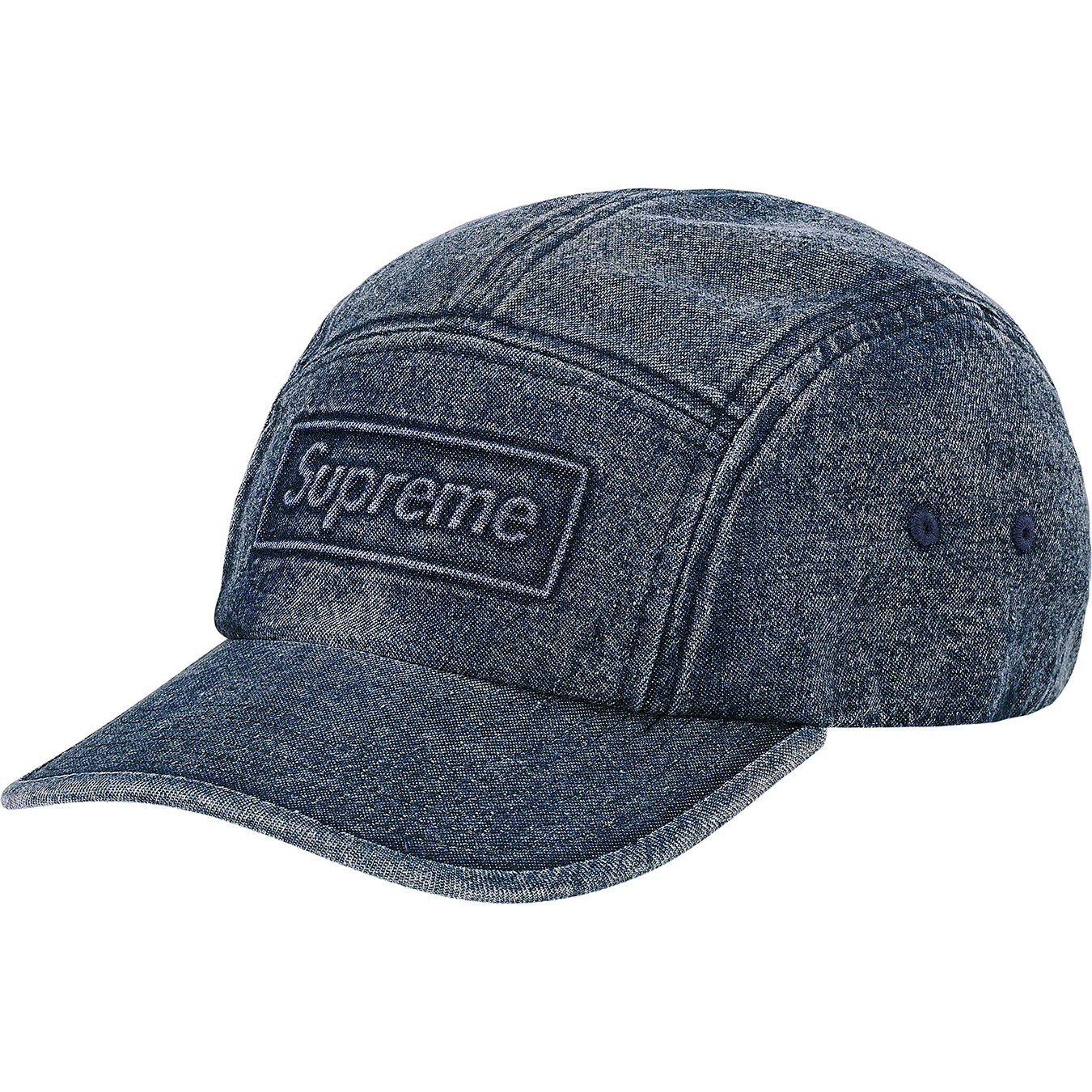Embossed Denim Camp Cap view 4